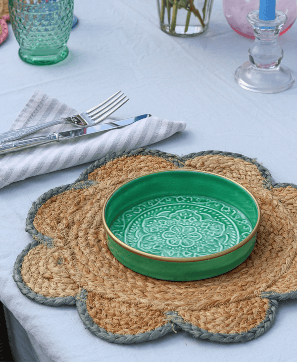 Light Blue Scallop Placemat