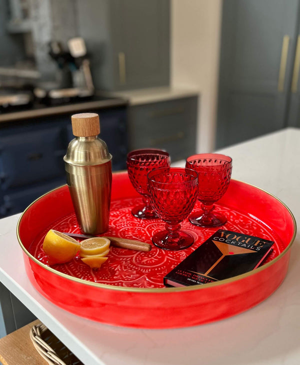 Large Red Tray