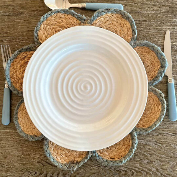 Light Blue Scallop Placemat