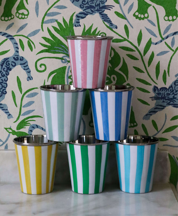 Set of 6 Stripe Tumblers Mix
