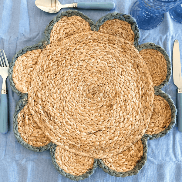 Light Blue Scallop Placemat