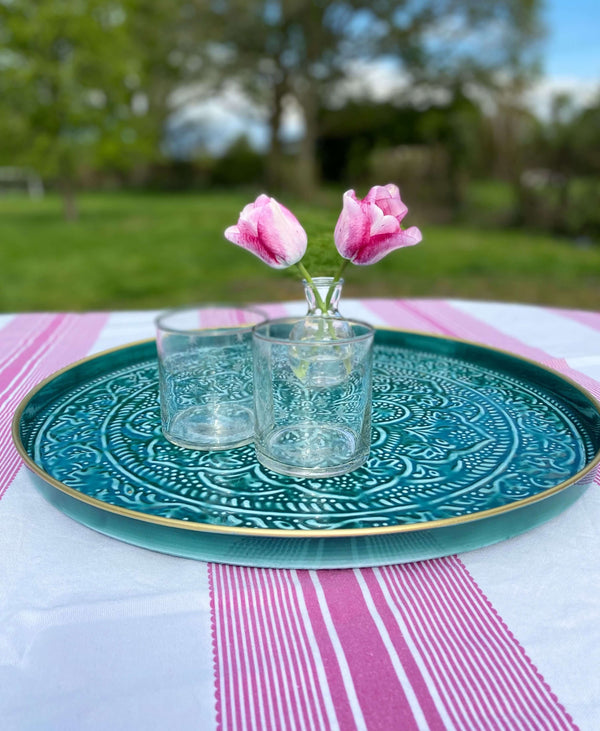 Slim Large Teal Tray