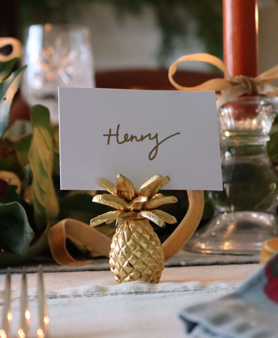 Pineapple Place card Holder (set of 4)