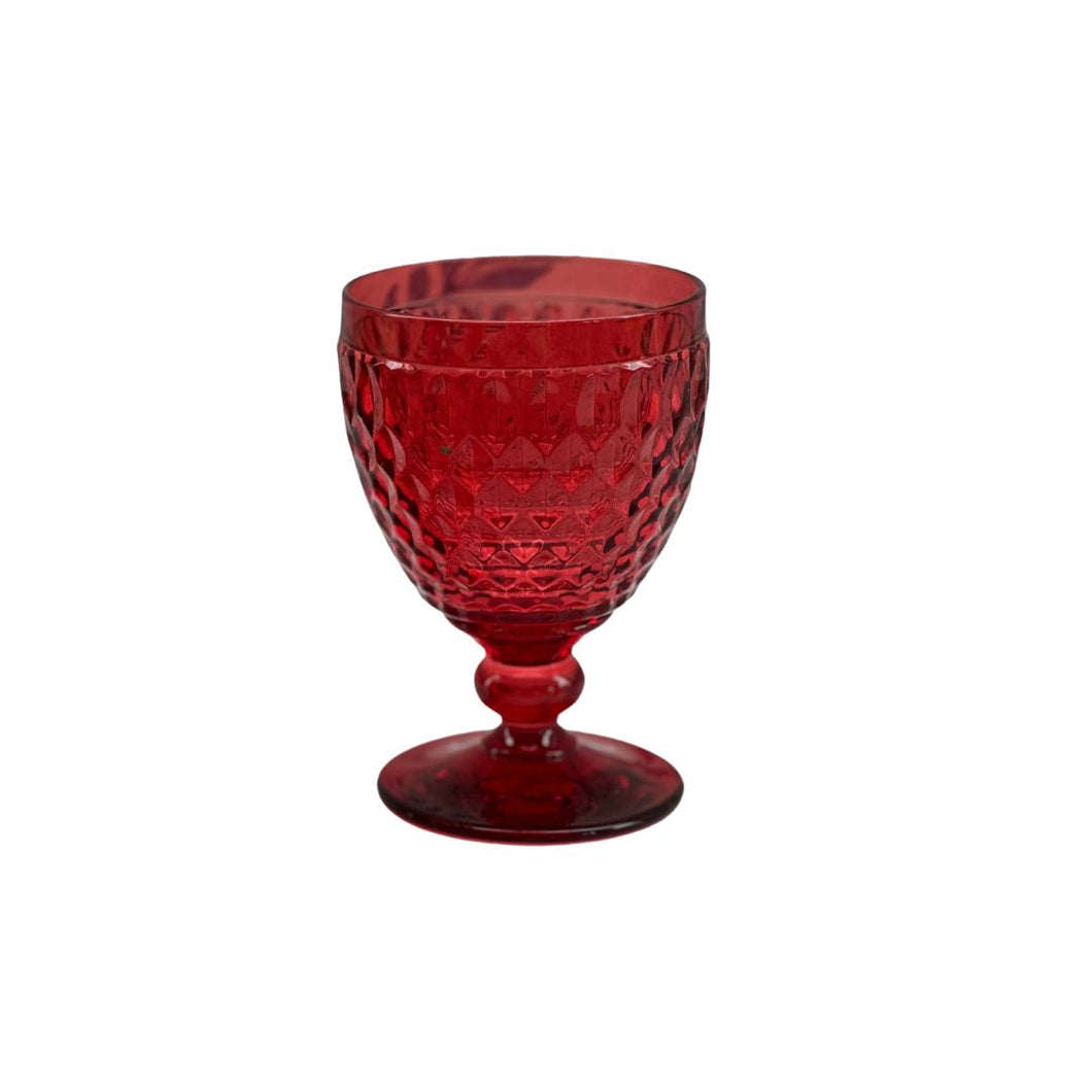 Red Bobble Wine Glass