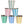 Set of 6 Stripe Tumblers & Navy Case