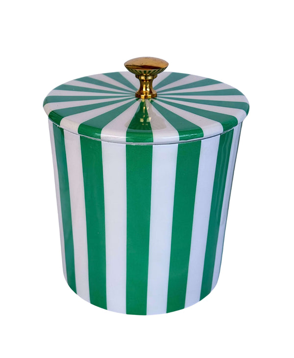 Green Stripe Storage Jar