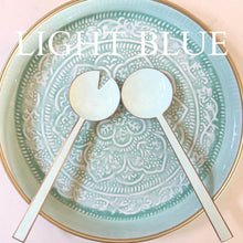 Load image into Gallery viewer, Ice Blue Enamel Salad Server
