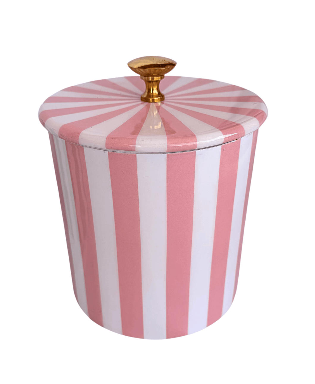 Pink Stripe Storage Jar