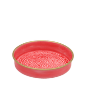 Load image into Gallery viewer, Small Round Bright Pink Tray
