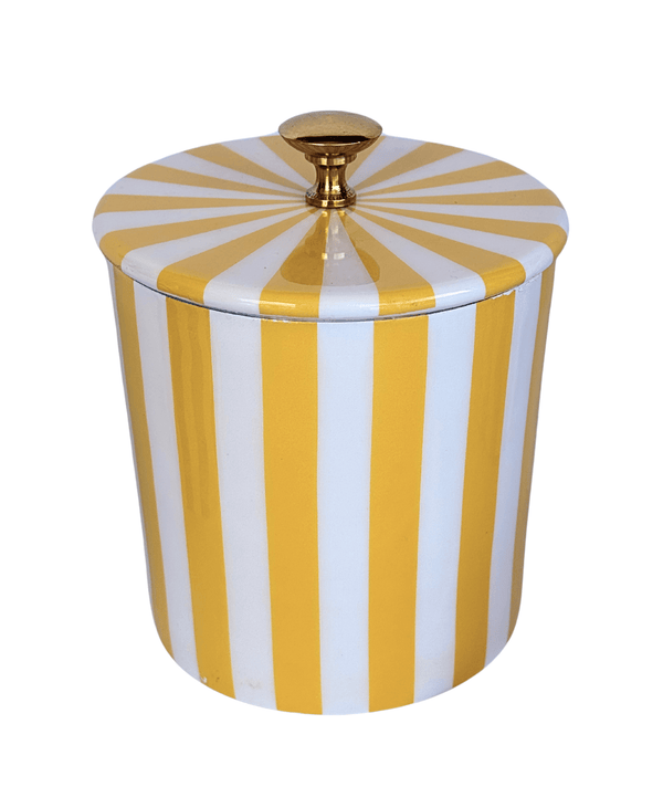 Yellow Stripe Storage Jar