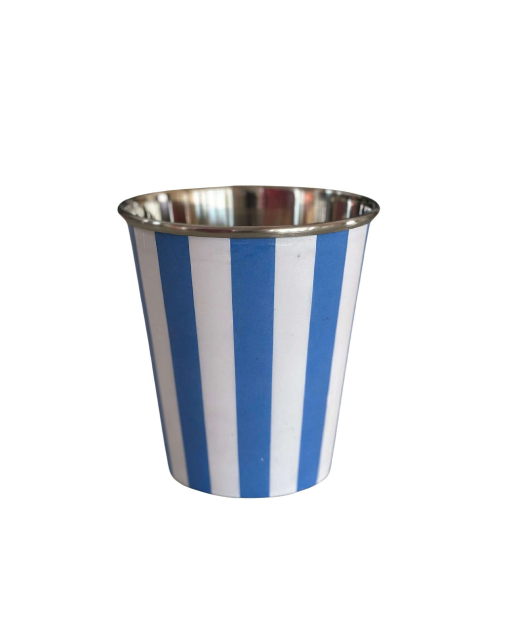 Blue Stainless Steel Striped Tumbler