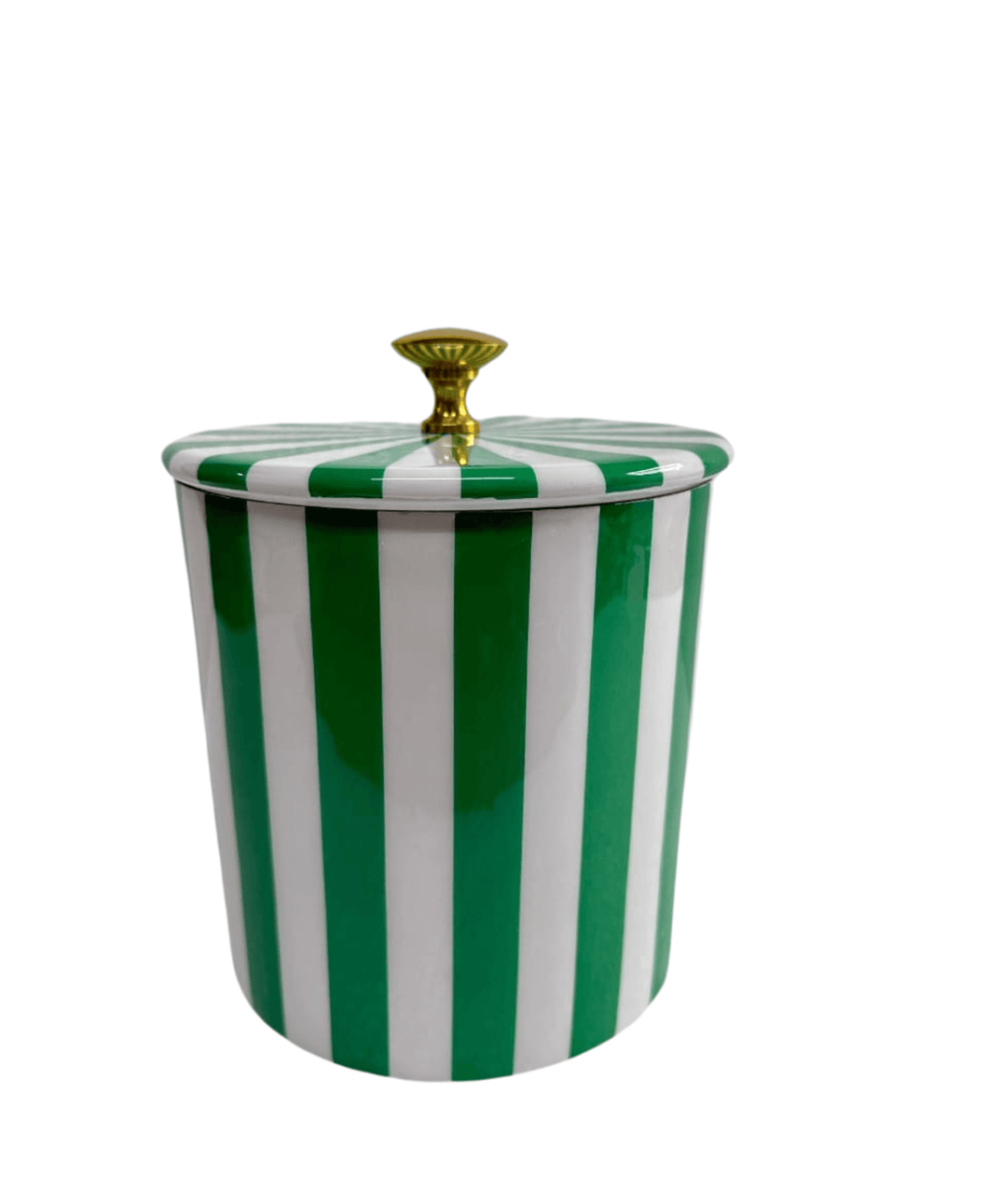 Green Stripe Storage Jar