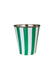 Load image into Gallery viewer, Green Stainless Steel Striped Tumbler
