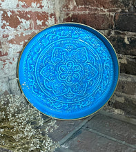 Load image into Gallery viewer, Small Enamel Turquoise Tray

