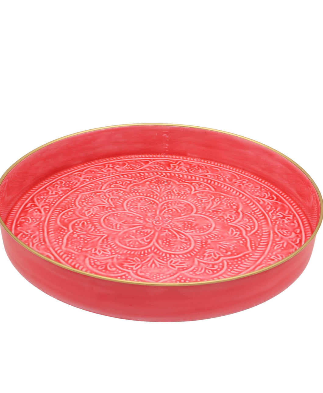 Large Round Bright Pink Tray