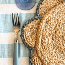 Load image into Gallery viewer, Pale Blue Scallop Placemat
