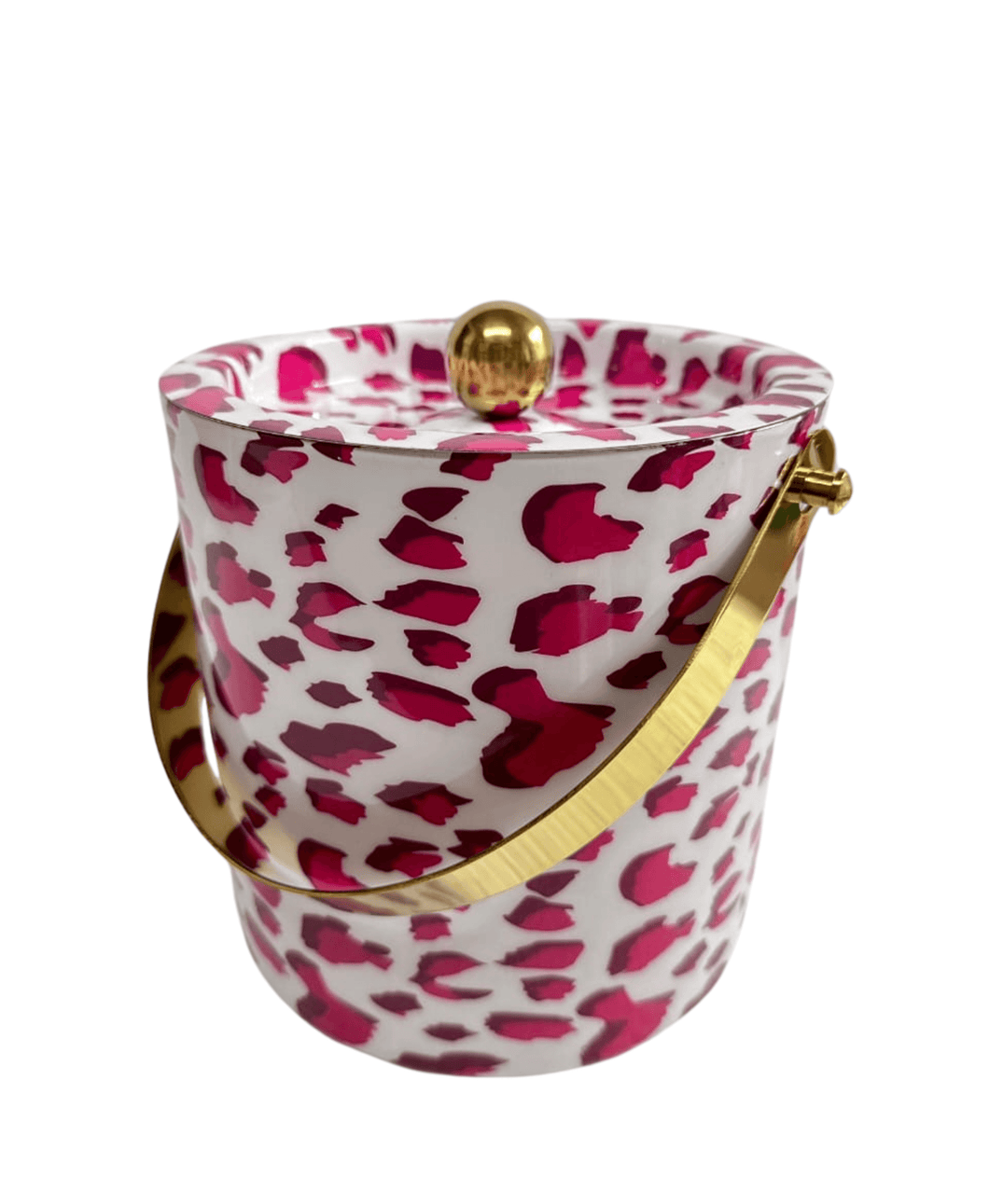 Pink Leopard Print Ice Bucket