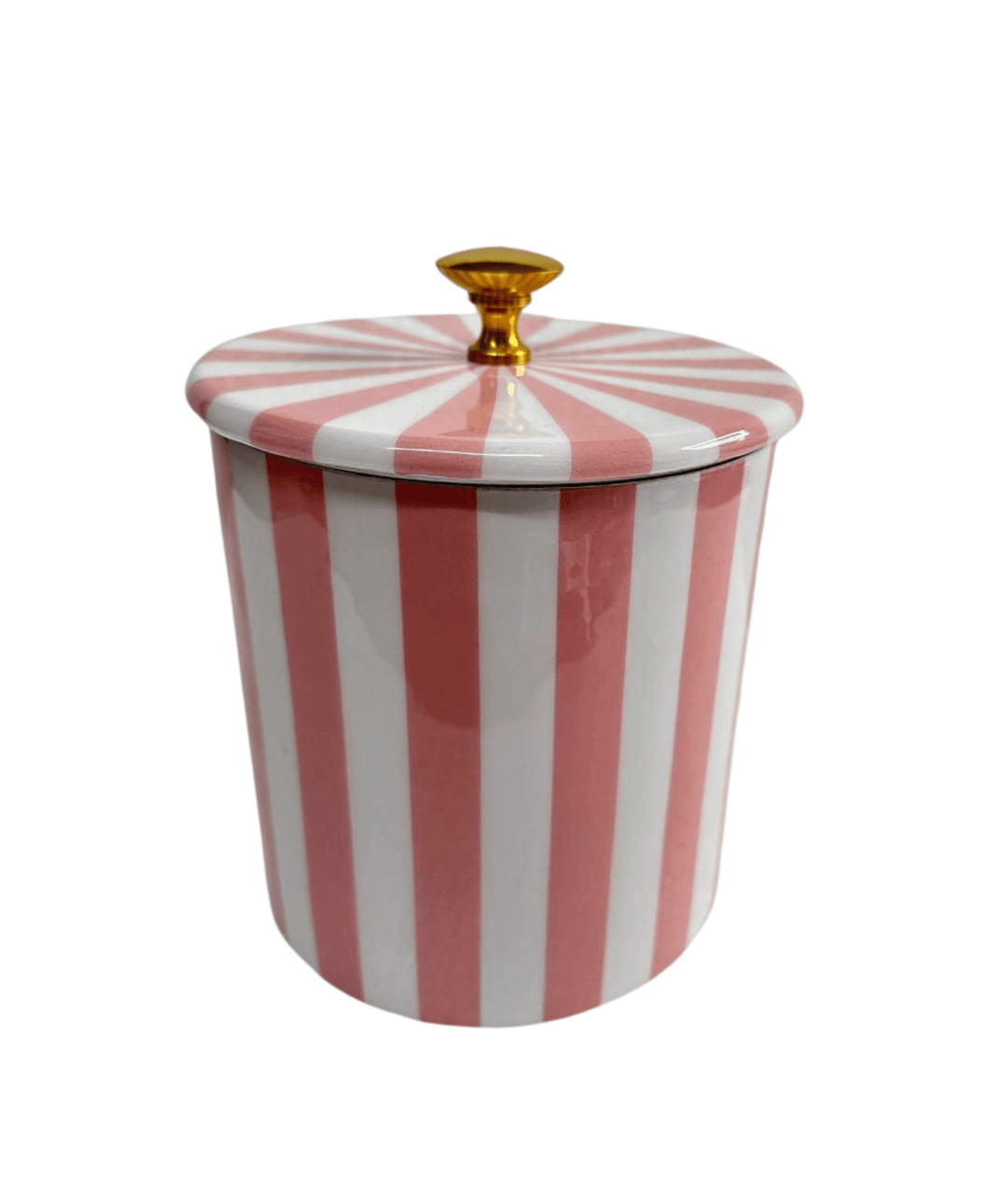 Pink Stripe Storage Jar