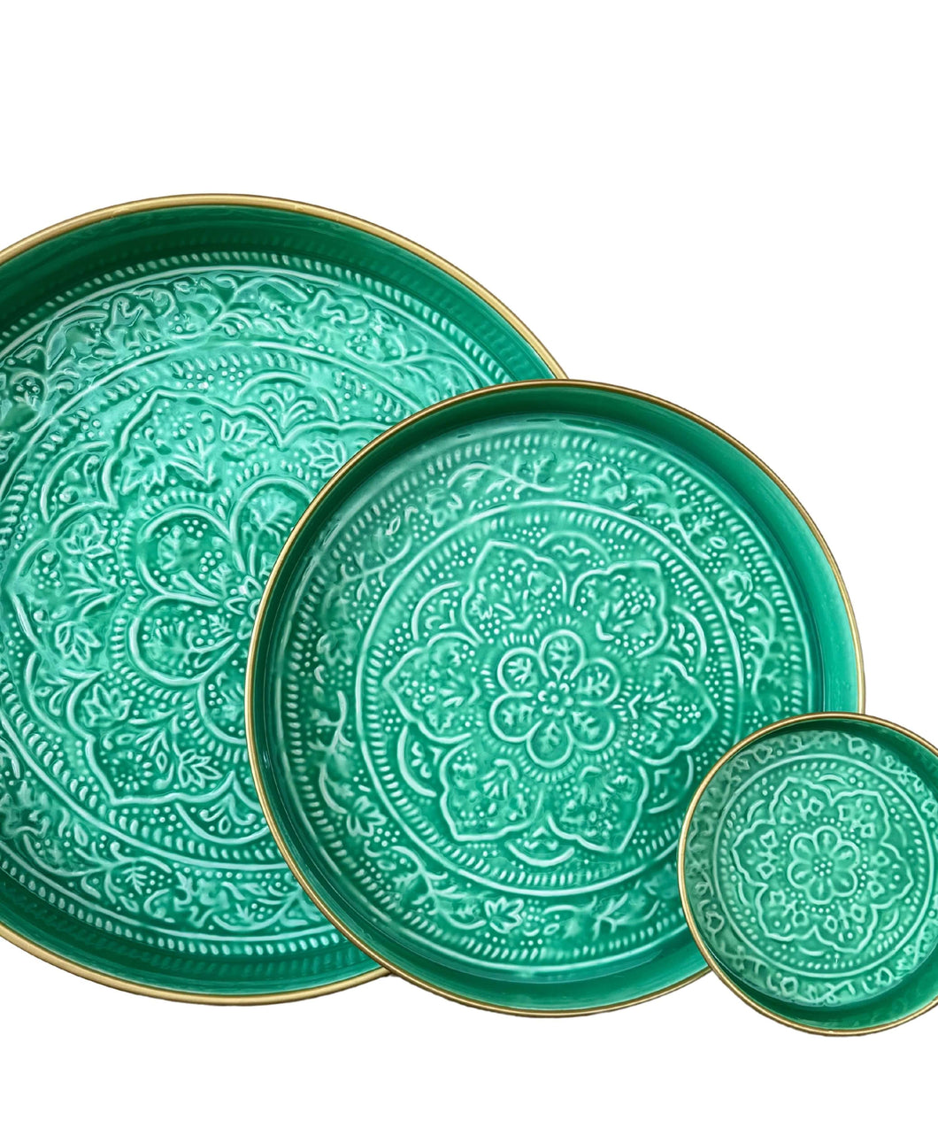 Set of 3 Green Trays