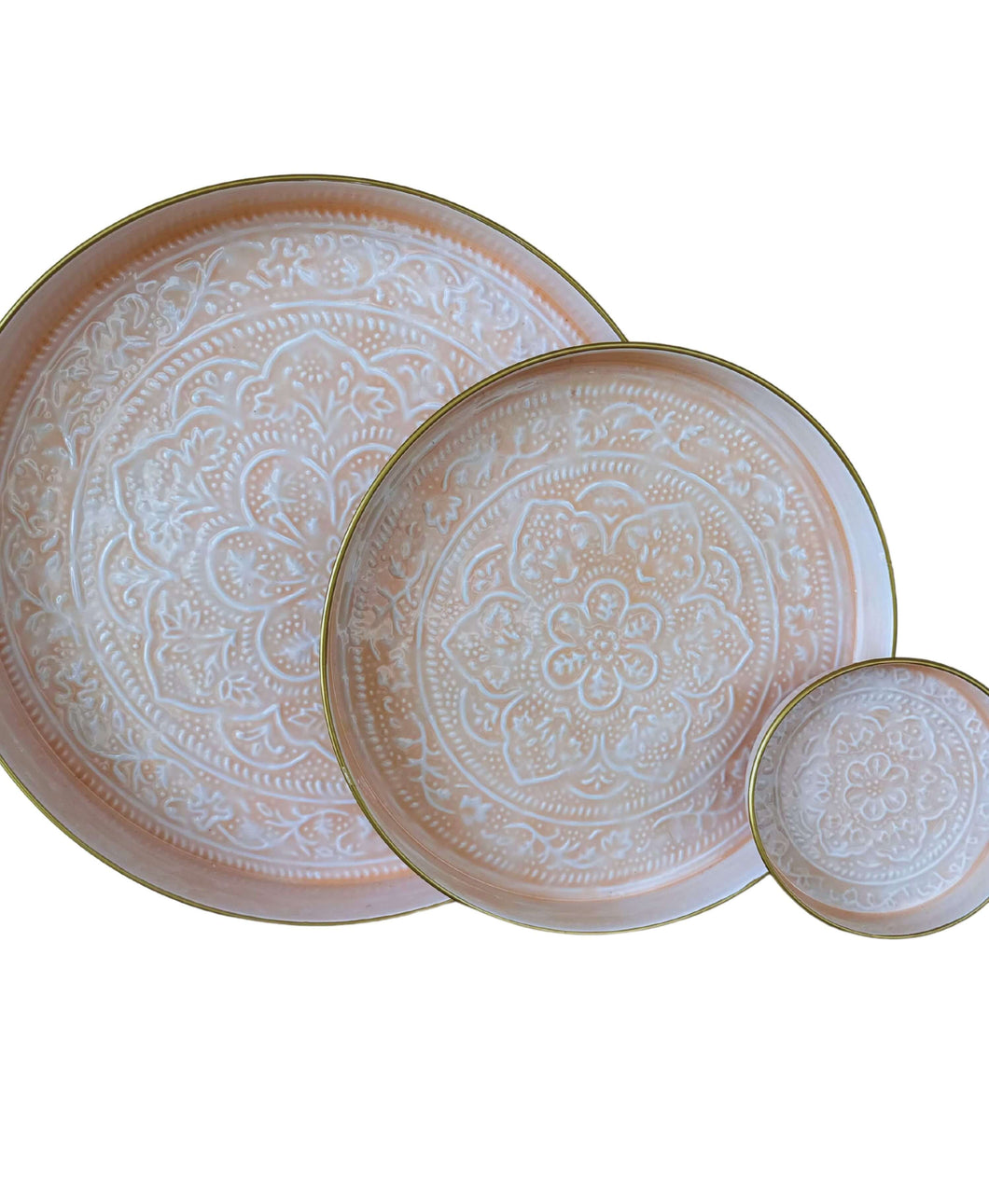 Set of 3 Light Pink Trays