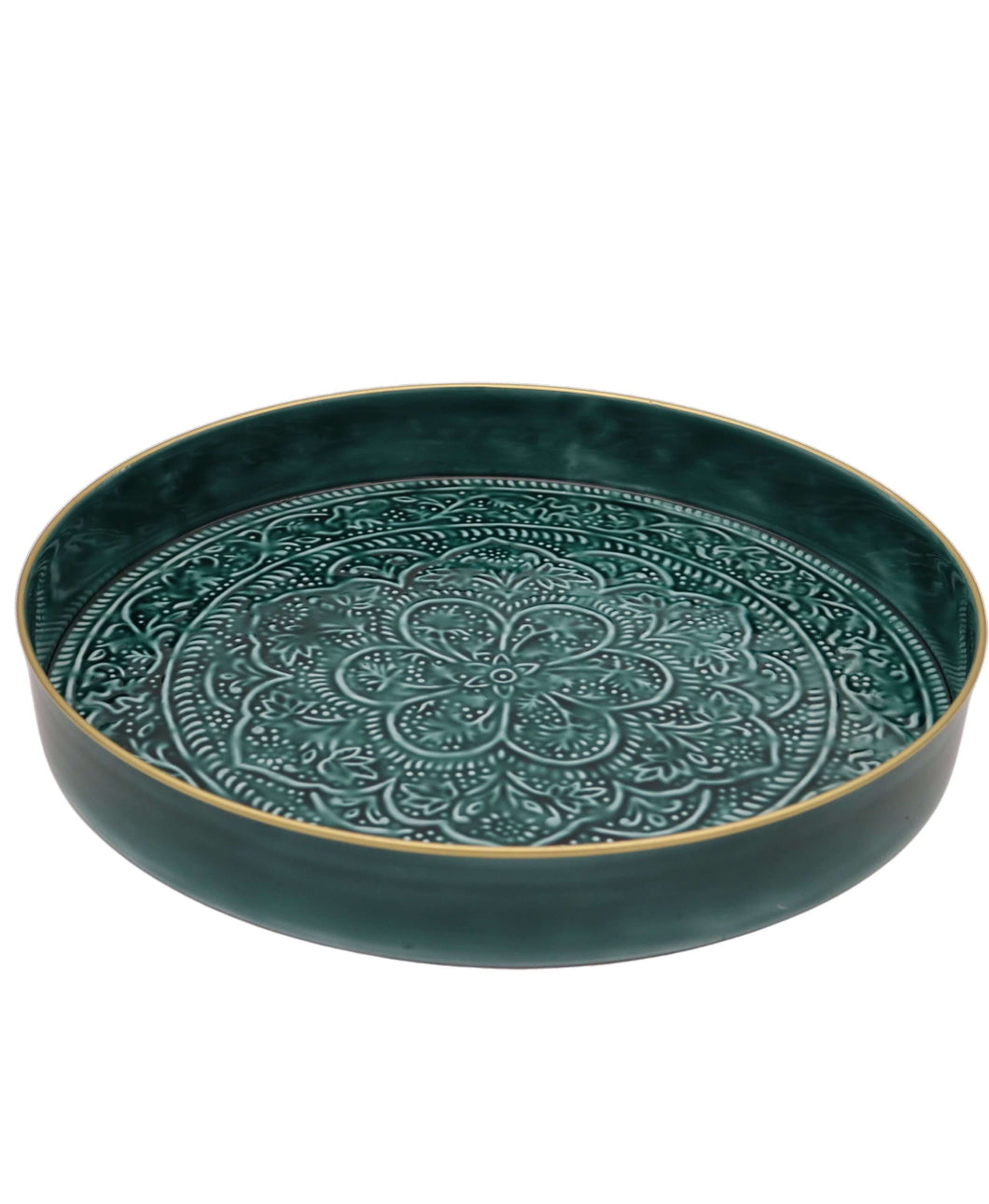 Set of 3 Teal Trays