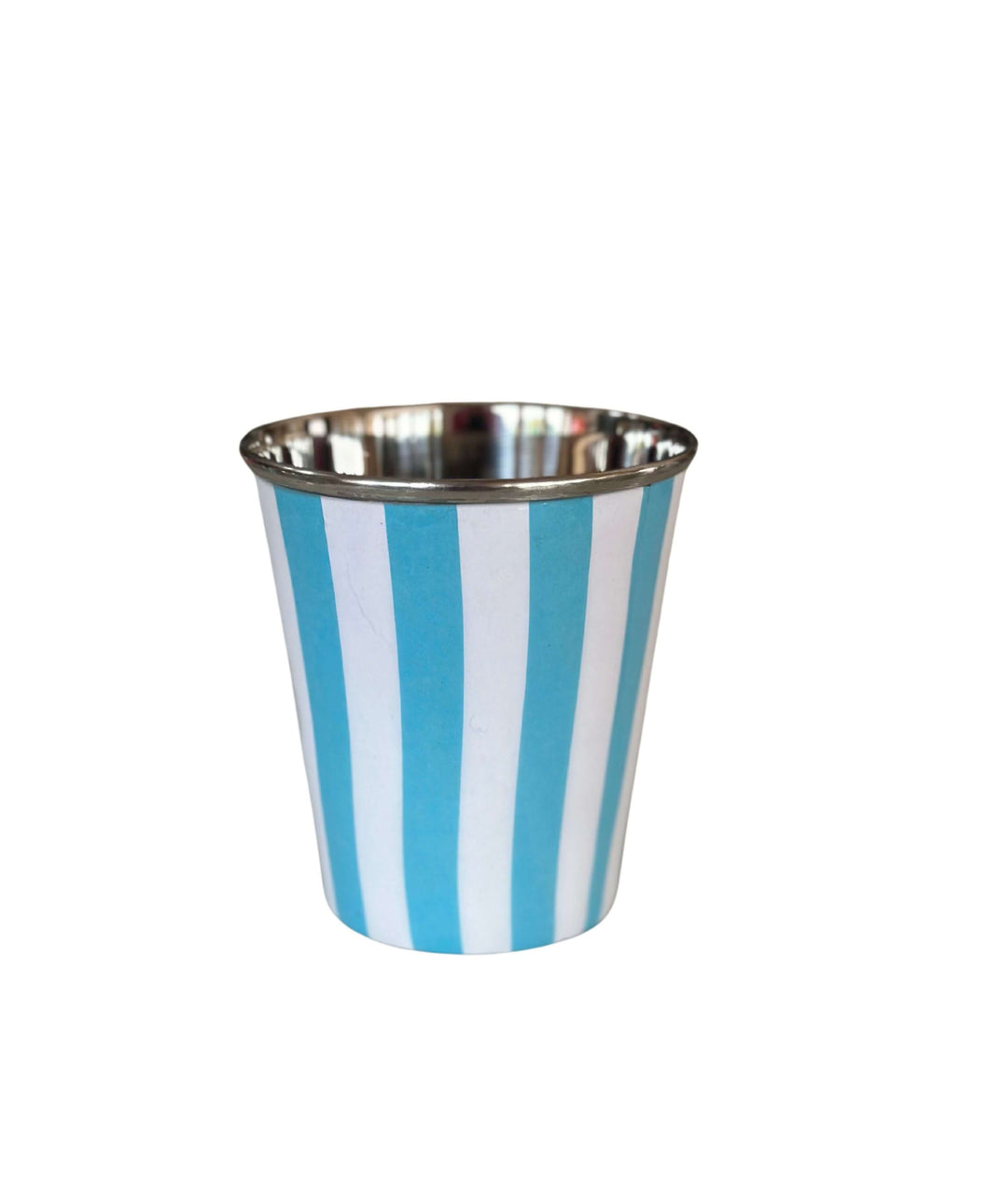 Turquoise Stainless Steel Striped Tumbler