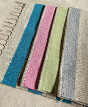Load image into Gallery viewer, Pale Green Stripe Cotton Rug

